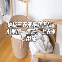 地板三天不拖就落灰？水里加一点它，七天不用拖