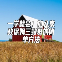 一学就会！加入家政保姆三嫂群的简单方法