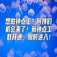 想做钟点工？阿姨们机会来了！新钟点工群开通，限时进入！